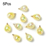 5Pcs UV Plating Acrylic Pendants FIND-YW0007-41A-1