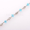 Handmade Bicone Glass Beads Chains for Necklaces Bracelets Making AJEW-JB00062-02-1