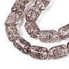 Transparent Crackle Glass Beads Strands GLAA-NH0001-04-A10-4