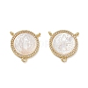 Brass Micro Pave Clear Cubic Zirconia Chandelier Component Links CU-CBA5585-03G-03-1