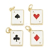 Brass Enamel Charms KK-G522-44G-1
