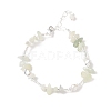 Natural Pearl & Natural Xiuyan Jade Chip Beaded Bracelets BJEW-C068-05S-2