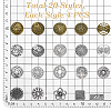 80Pcs 20 Styles 1-Hole Zinc Alloy Shank Buttons BUTT-PH0001-70-5