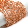Spray Painted Crackle Glass Beads Strands CCG-Q001-6mm-05-2