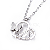 304 Stainless Steel Pendant Necklaces NJEW-O118-12-3