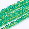 Spray Painted Crackle Glass Beads Strands CCG-Q002-4mm-07-2