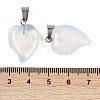 Opalite Heart Pendants G-H073-03P-16-3