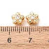 Brass Pave Cubic Zirconia Spacer Beads KK-F942-26G-02-3