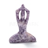 Natural Lilac Jade Yoga Goddess Decorations DJEW-F013-02B-1