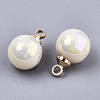 Acrylic Imitation Pearl Pendants OACR-N010-020D-01-4