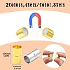 8Pcs 2 Colors Brass Magnetic Clasps FIND-YW0007-40-3