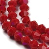 Opaque Solid Color Electroplate Glass Beads Strands GLAA-F029-P4mm-D01-3
