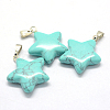 Star Dyed Synthetic Turquoise Pendants G-Q367-13-2
