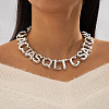 Alloy & CCB Plastic Beaded Necklaces FS-WG4655B-01-1