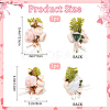 CRASPIRE 2Pcs 2 Style Silk Cloth Rose Flower Boutonniere Brooch & Wrist Corsage AJEW-CP0001-52-2
