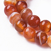 Natural Striped Agate/Banded Agate Beads X1-G-G582-8mm-59-3