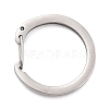 Non-Tarnish 304 Stainless Steel Push Gate Snap Key Clasps STAS-B022-01P-01-1