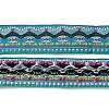 10M Ethnic Style Embroidery Polyester Ribbons OCOR-XCP0002-17-3