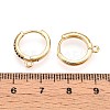 Brass Micro Pave Cubic Zirconia Hoop Earring Finding KK-N261-51A-G-3