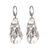 5 Pair 5 Style 201 Stainless Steel Dangle Hoop Earrings with 304 Stainless Steel Pins EJEW-JE05410-2