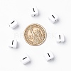 Letter Acrylic European Large Hole Beads X-OPDL-R050-10mm-I-4