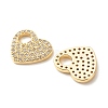 Brass Micro Pave Cubic Zirconia Charms KK-G405-04G-RS-2