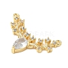 Brass Micro Pave Cubic Zirconia Pendants KK-K293-51G-2