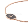 Enamel Oval with Star Link Slider Bracelet with Snake Chain for Women STAS-P302-11KCG-2