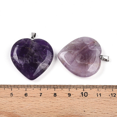 Natural Amethyst Pendants G-S364-006C-1