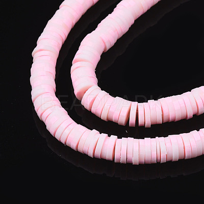 Handmade Polymer Clay Beads Strands CLAY-R089-6mm-171-1