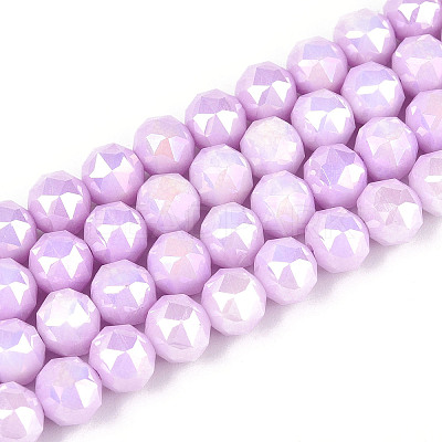 Anti-Tarnish Electroplate Glass Beads Strands GLAA-N010-6mm-04-1