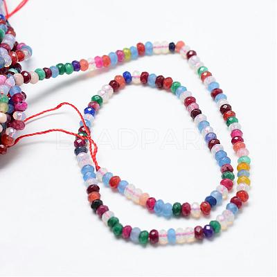 Natural White Jade Bead Strands G-R343-2x4-40-1