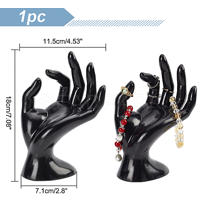 Plastic Mannequin Hand Jewelry Display Holder Stands RDIS-WH0009-013A-1