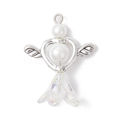 Acrylic & Tibetan Style Alloy Pendants PALLOY-JF04330-01-1