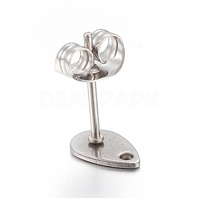 Non-Tarnish 304 Stainless Steel Stud Earring Findings X-STAS-L211-05A-P-1