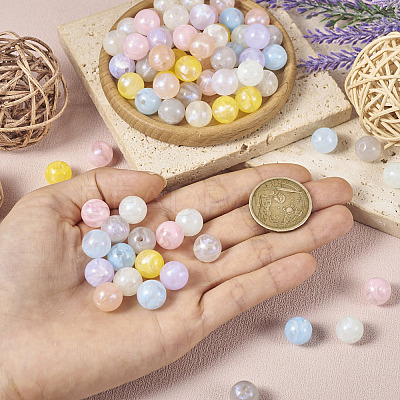 80Pcs 8 Colors Opaque Acrylic Beads OACR-TA0001-23-1