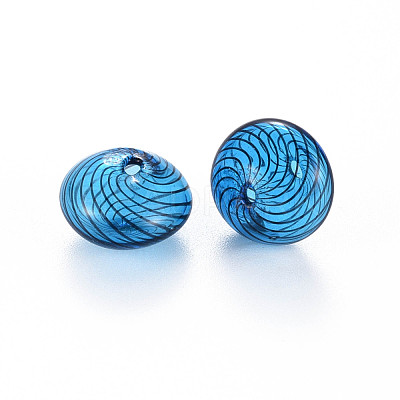 Transparent Handmade Blown Glass Globe Beads X-GLAA-T012-19B-1