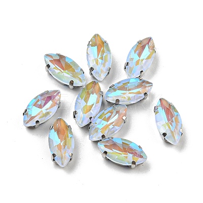 Mocha Fluorescent(MI) Horse Eye Sew on Rhinestone GGLA-R043-01A-P01-1
