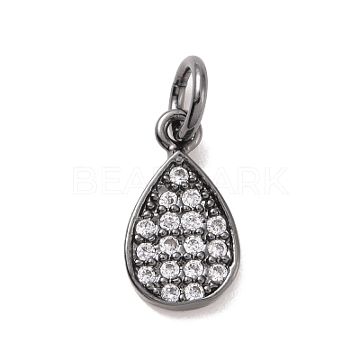 Brass Micro Pave Cubic Zirconia Pendants KK-I614-064B-1