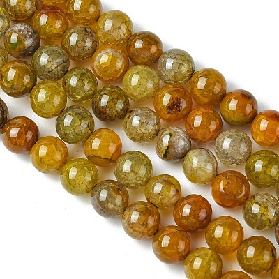 Dyed Natural Dragon Veins Agate Beads Strands X-G-C068-10mm-15-1