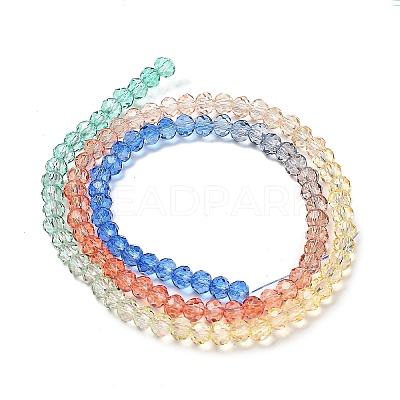 Transparent Painted Glass Beads Strands DGLA-A034-T4mm-A02-1