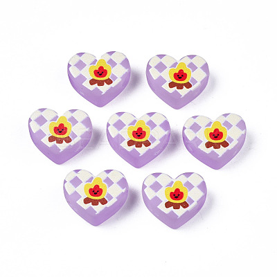 Transparent Printed Acrylic Beads MACR-S373-124-H05-1