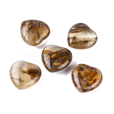 Synthetic Tigerskin Glass Healing Stones G-G020-01W-1