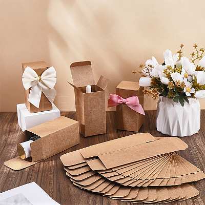 Folding Kraft Paper Mailer Boxes CON-WH0100-63A-1