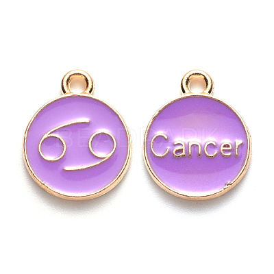 Alloy Enamel Pendants X-ENAM-S124-01B-01D-1