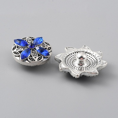 Alloy Rhinestone Snap Buttons DIY-WH0449-39-1