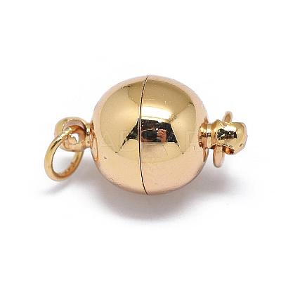 Rack Plating Brass Magnetic Clasps with Loops KK-F801-03B-LG-1