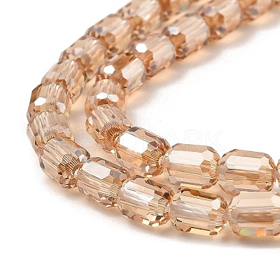 Electroplate Transparent Glass Beads Strands GLAA-C029-02A-03-1