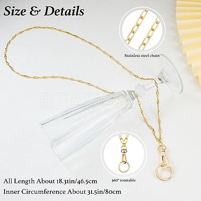 304 Stainless Steel Chains Keychain HJEW-SW00183-1