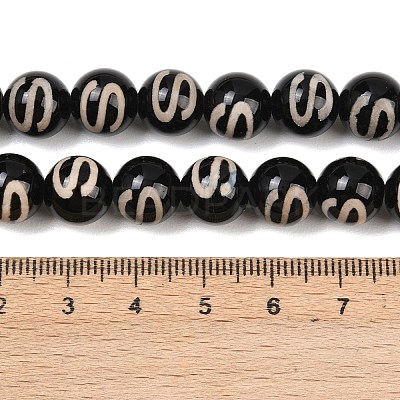 Tibetan Style dZi Beads Strands G-G328-A05-10mm-1